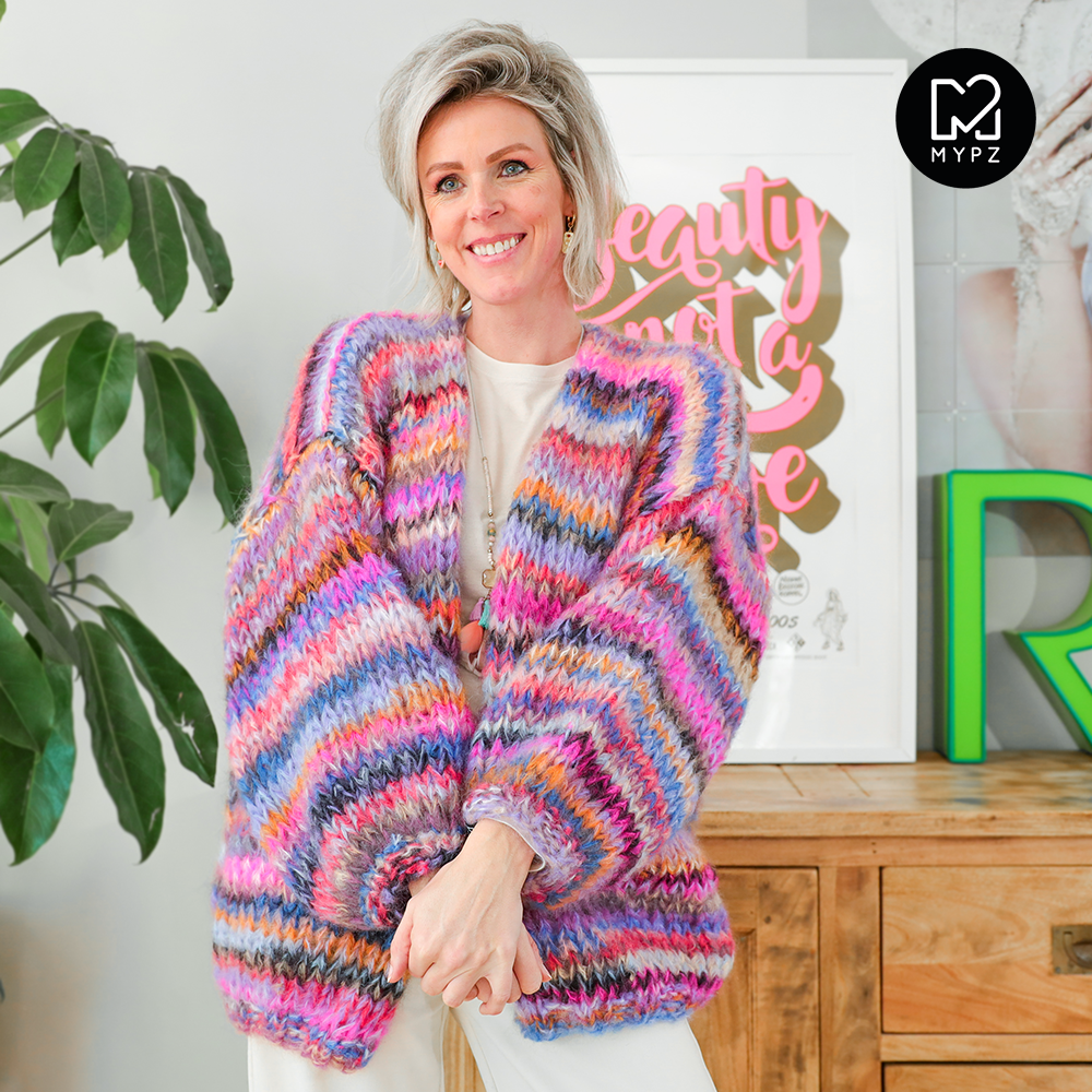 Knitting Kit – MYPZ Chunky Mohair Cardigan Flirty No15 (ENG-NL-DE)