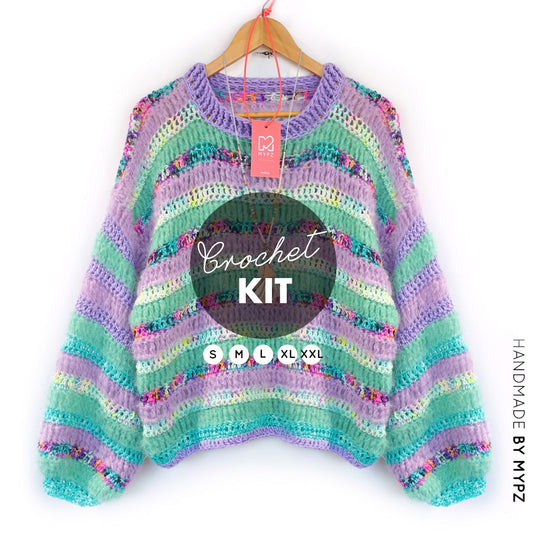Crochet kit – MYPZ Chunky pullover Archie (ENG-NL-DE)