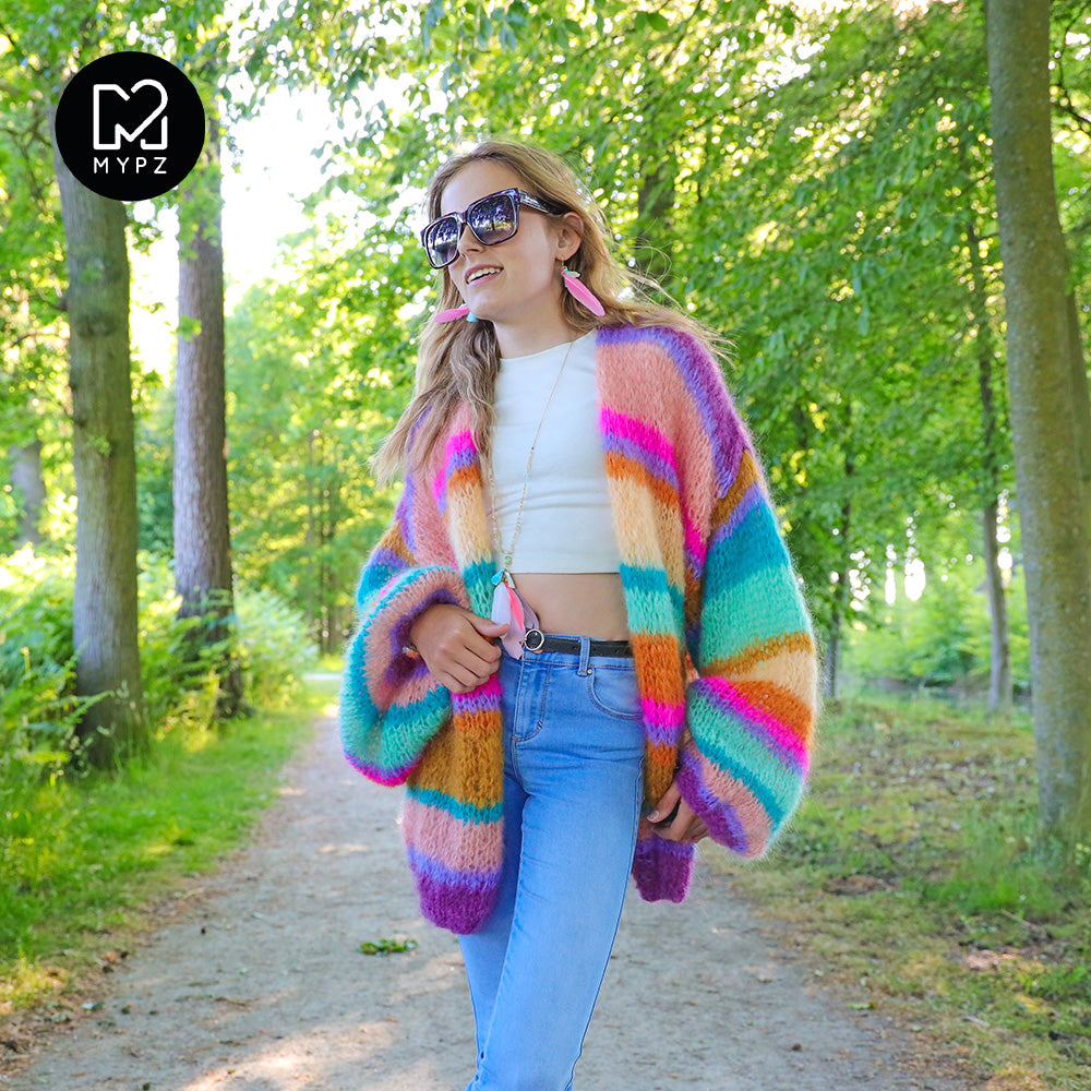 Knitting kit – MYPZ Basic Light Mohair Cardigan Crystal No10 (ENG-NL)