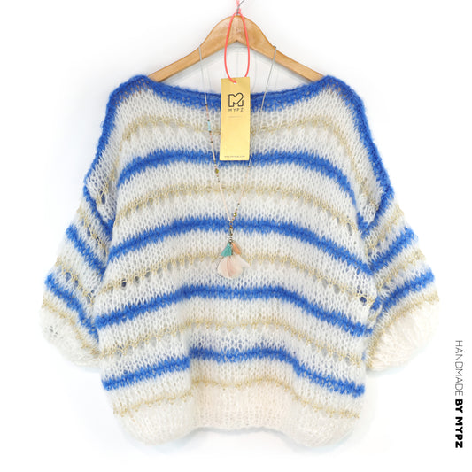 Knitting kit – MYPZ Light Mohair Azure Top No10 (ENG-NL-DE)