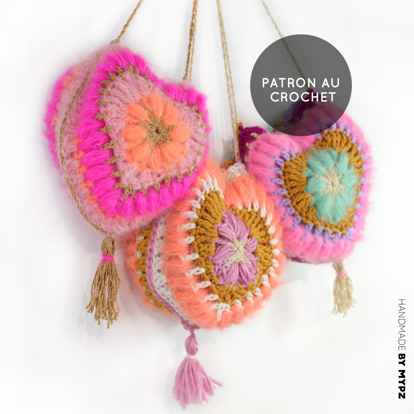 Crochet pattern - MYPZ 3D Heart bag (ENG-NL-DE-FR-ES)