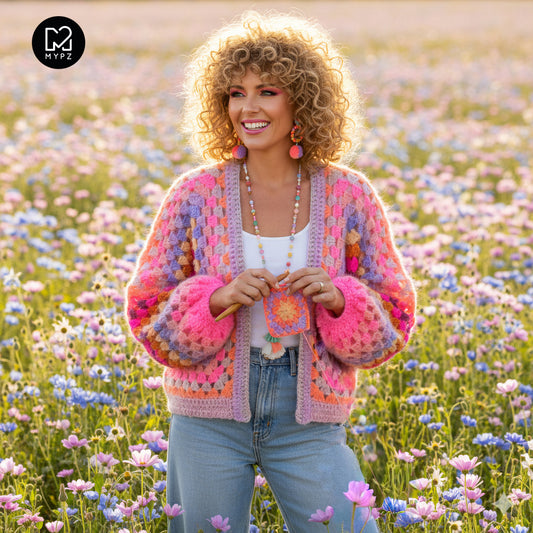 MYPZ Chunky Mohair Cardigan Pink Vibes