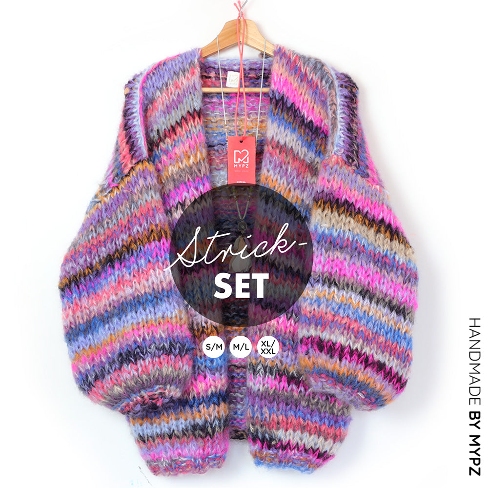 Knitting Kit – MYPZ Chunky Mohair Cardigan Flirty No15 (ENG-NL-DE)