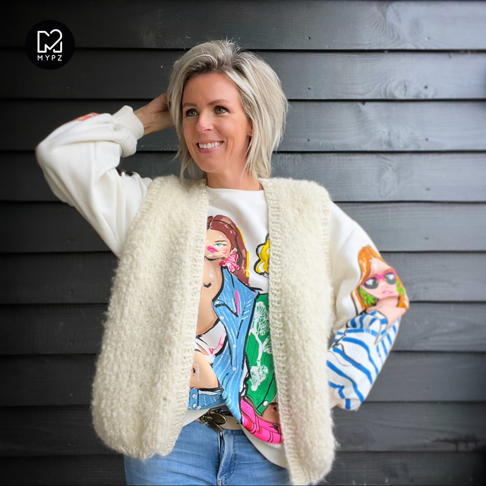 Knitting kit - MYPZ Chunky Teddy Gilet Star no10 (ENG-NL)