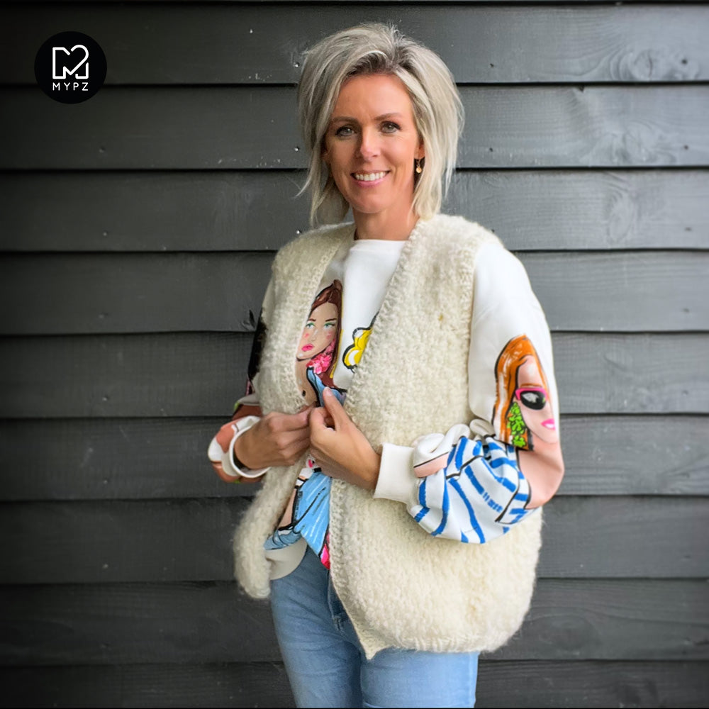 Knitting kit - MYPZ Chunky Teddy Gilet Star no10 (ENG-NL)