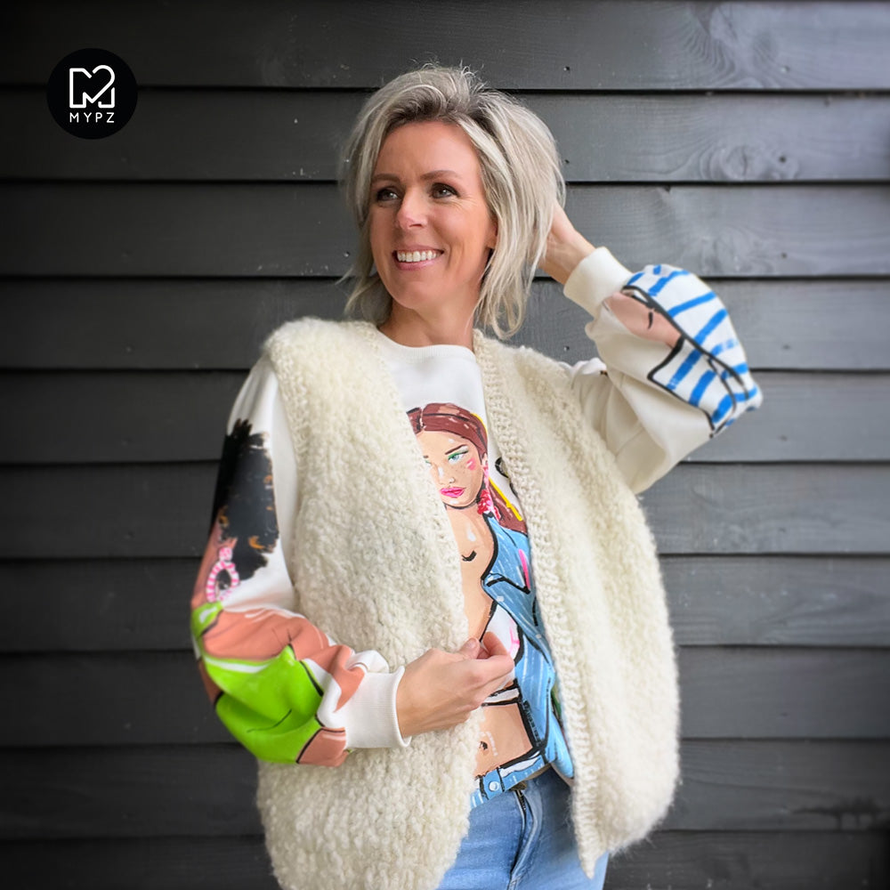 Knitting kit - MYPZ Chunky Teddy Gilet Star no10 (ENG-NL)