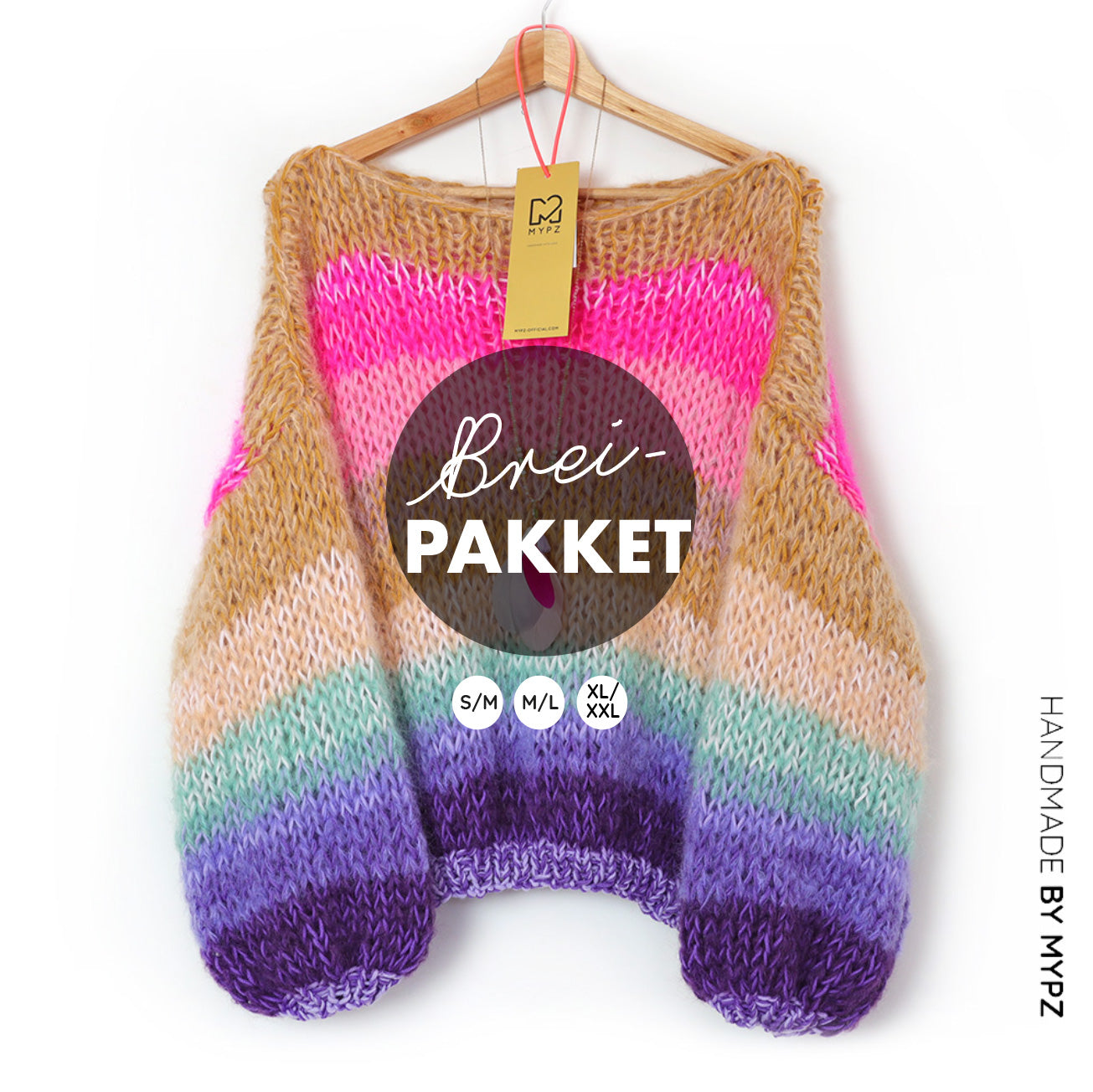 Knitting Kit – MYPZ Classic Mohair Pullover Rainbow No15 (ENG-NL)