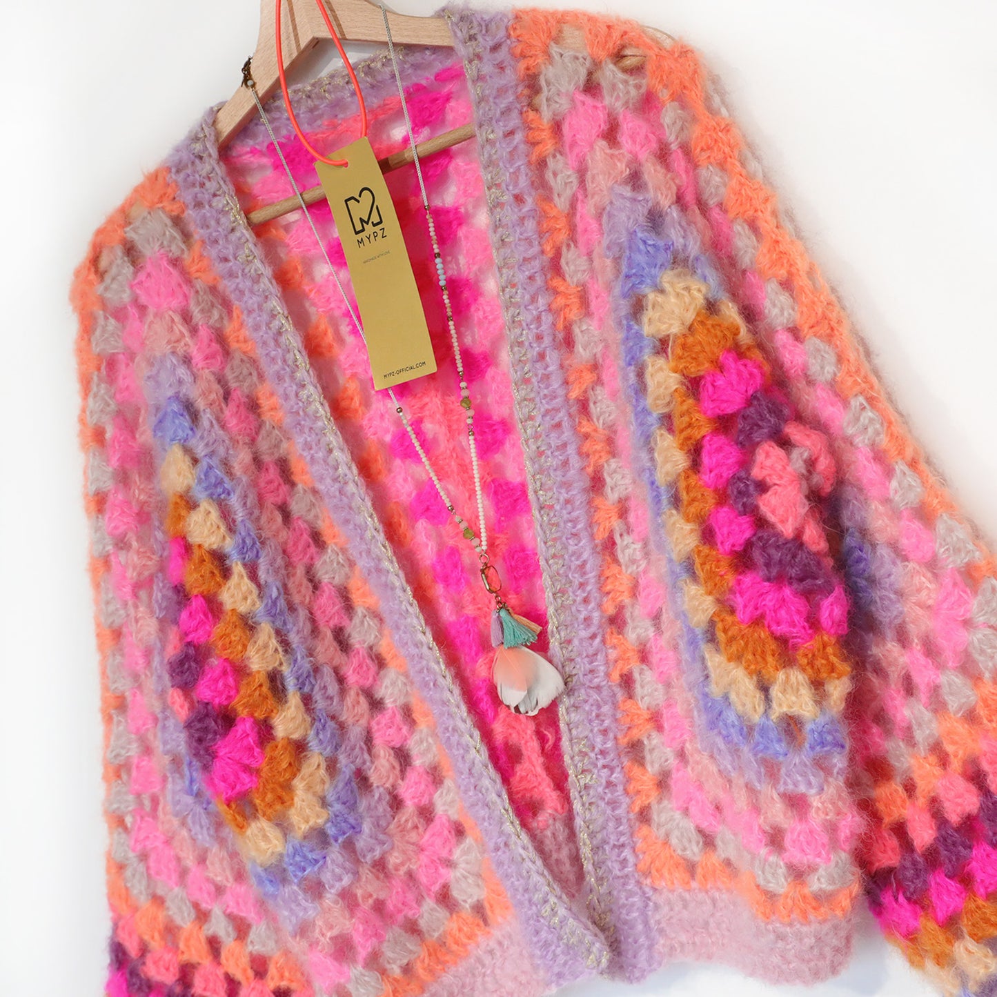Crochet pattern - MYPZ Hexagon Cardigan Pink Vibes (ENG-NL-DE)
