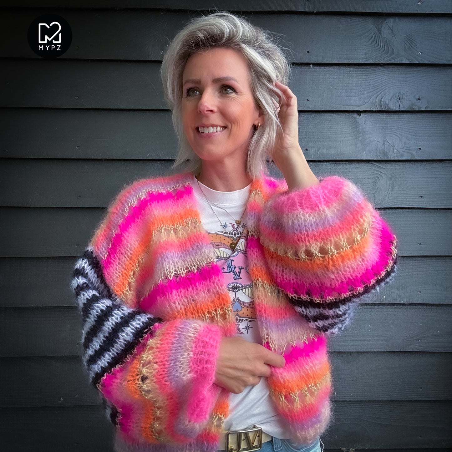 MYPZ Light Mohair Cardigan Pink Magic