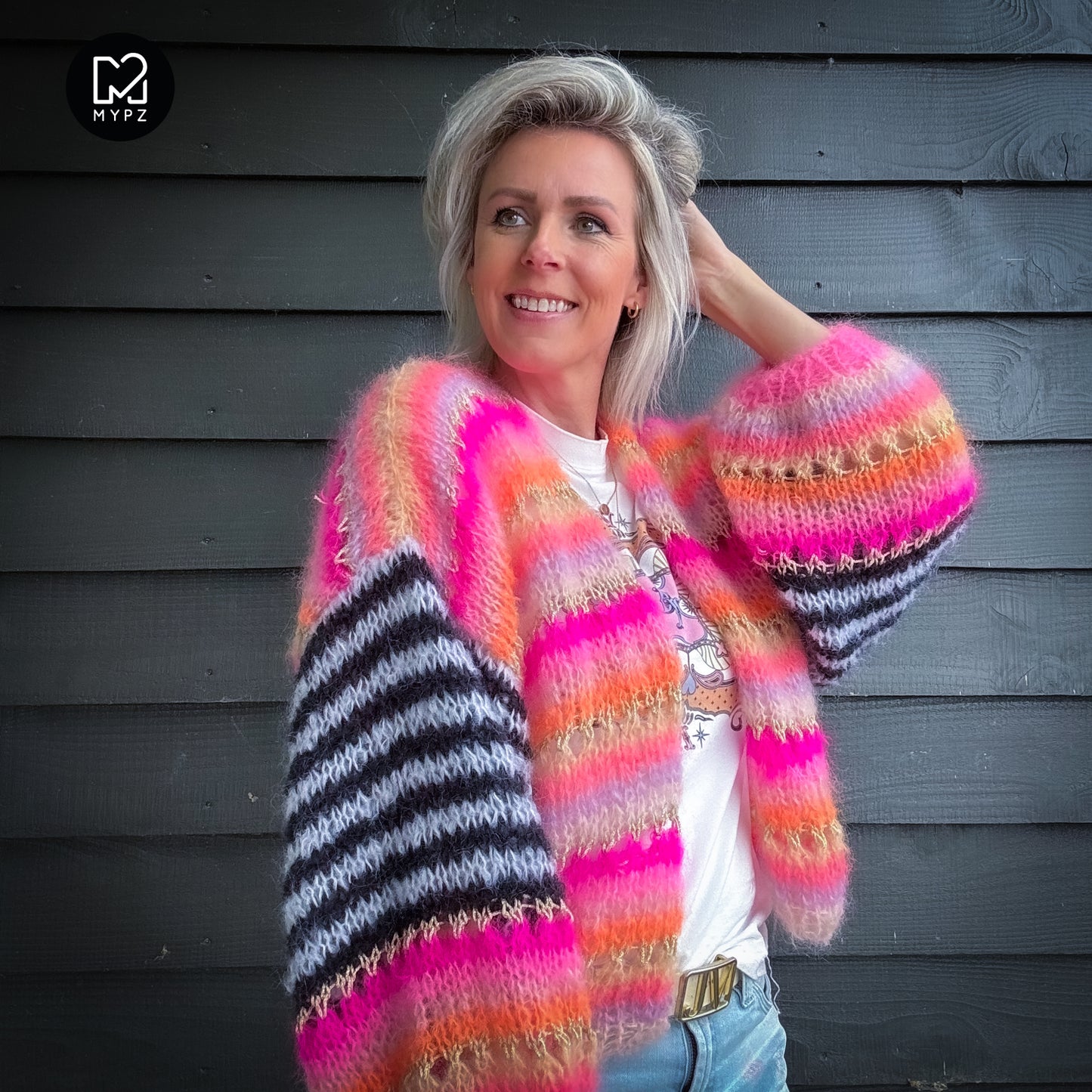MYPZ Light Mohair Cardigan Pink Magic