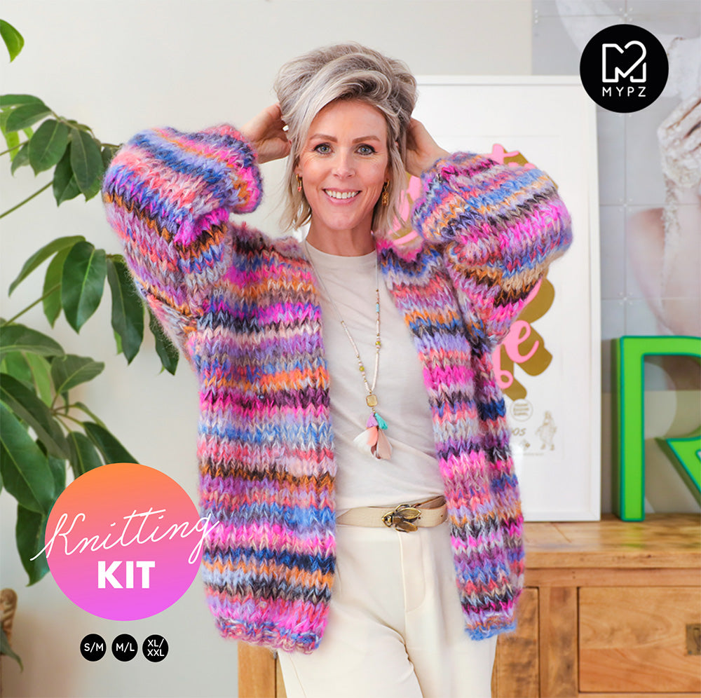 Knitting Kit – MYPZ Chunky Mohair Cardigan Flirty No15 (ENG-NL-DE)
