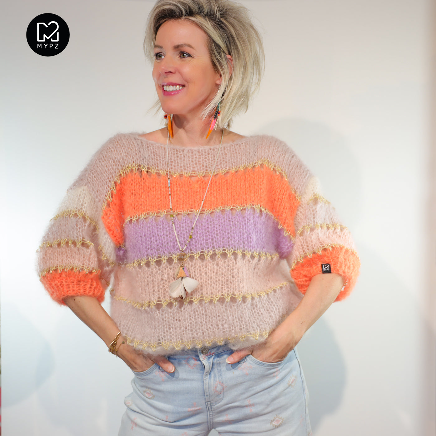 Light Mohair orange top