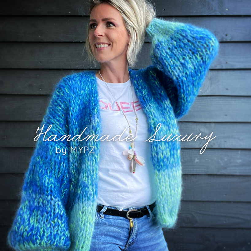 Knitting Kit - MYPZ Chunky Mohair Cardigan Ocean No.15 (ENG-NL)