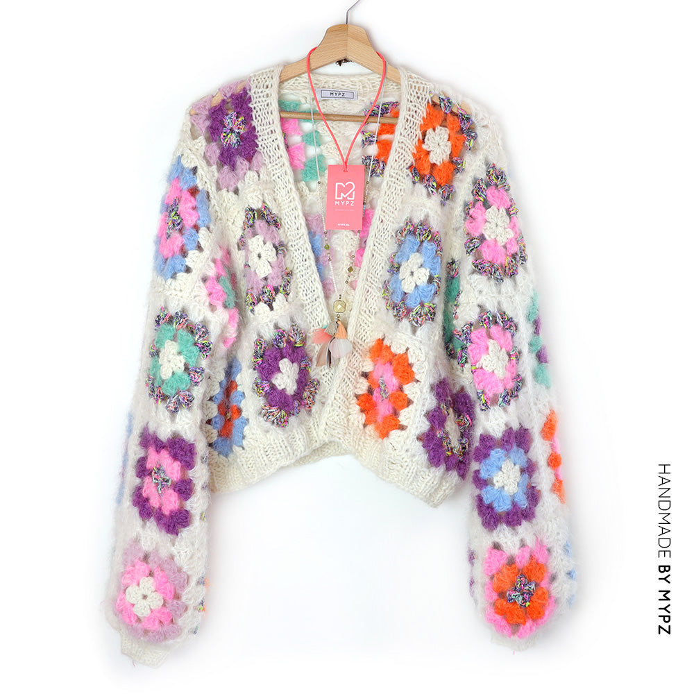 MYPZ Dreamy Chunky Mohair Granny square cardigan