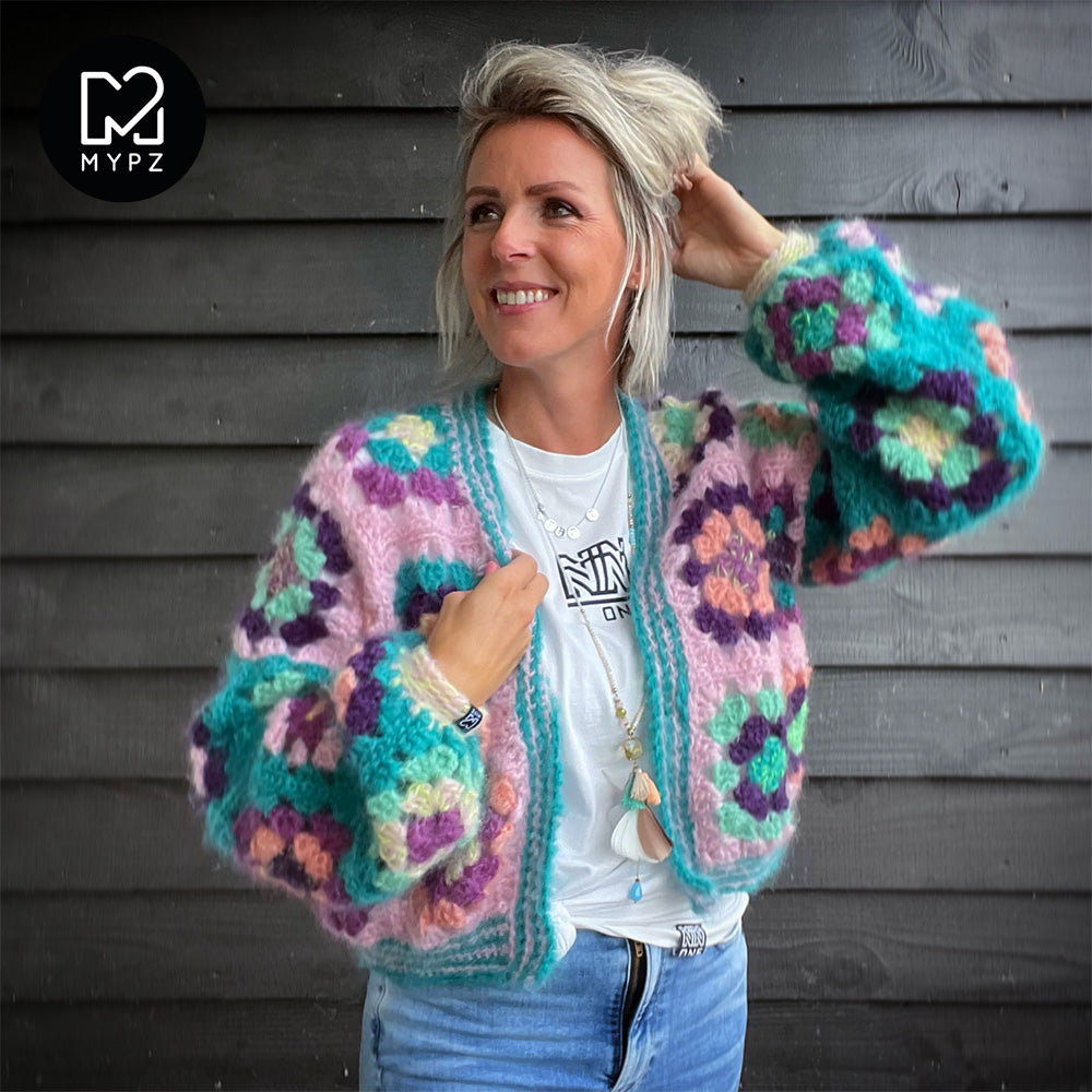 Crochet kit - MYPZ Granny square bomber cardigan Hailey (ENG-NL)
