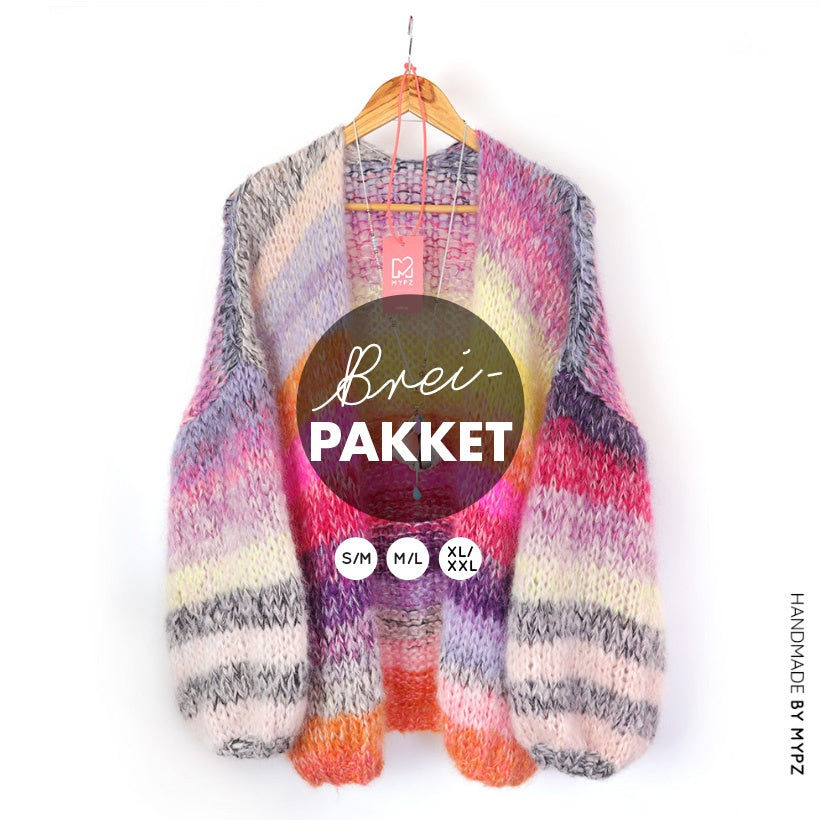 Knitting Kit – Chunky Mohair Cardigan Amber No.12 (ENG-NL)