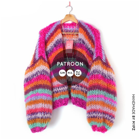 MYPZ breipatroon kort chunky mohair vest Lavie no15