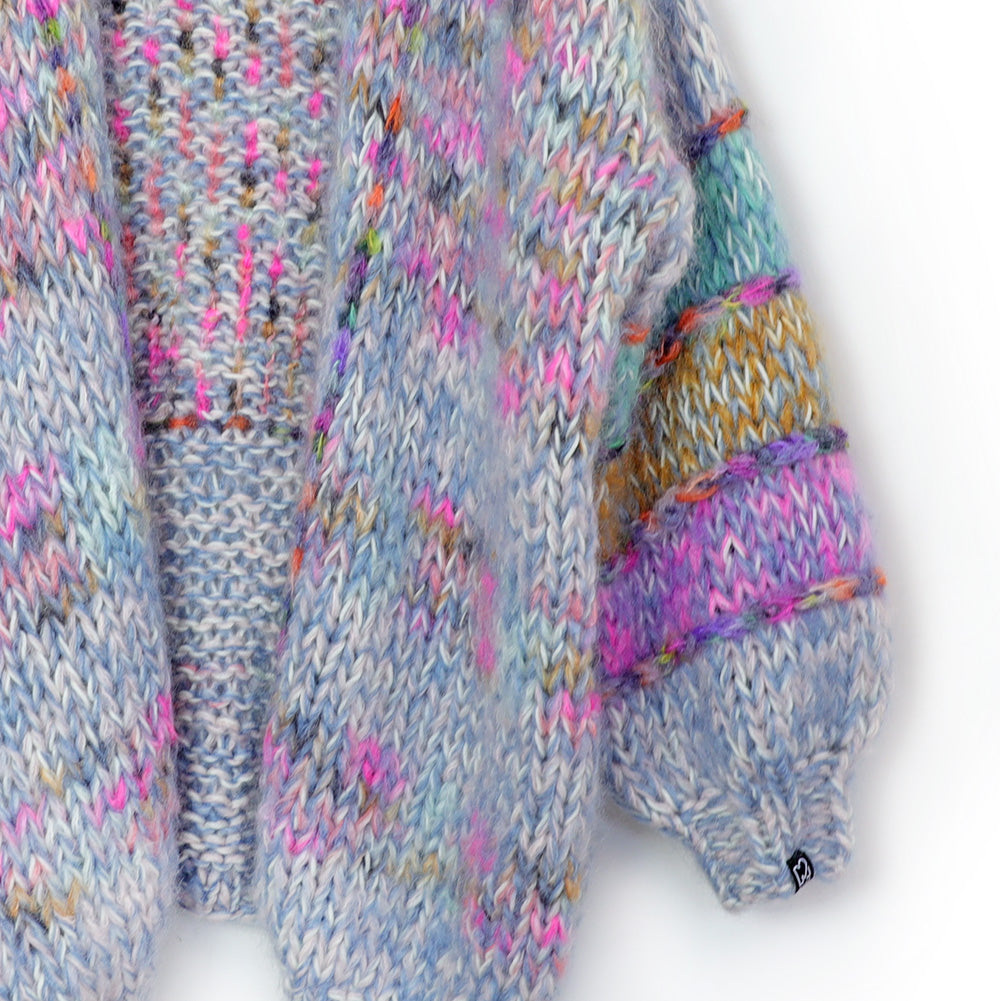 MYPZ Chunky Mohair-Wool Cardigan Vibrant