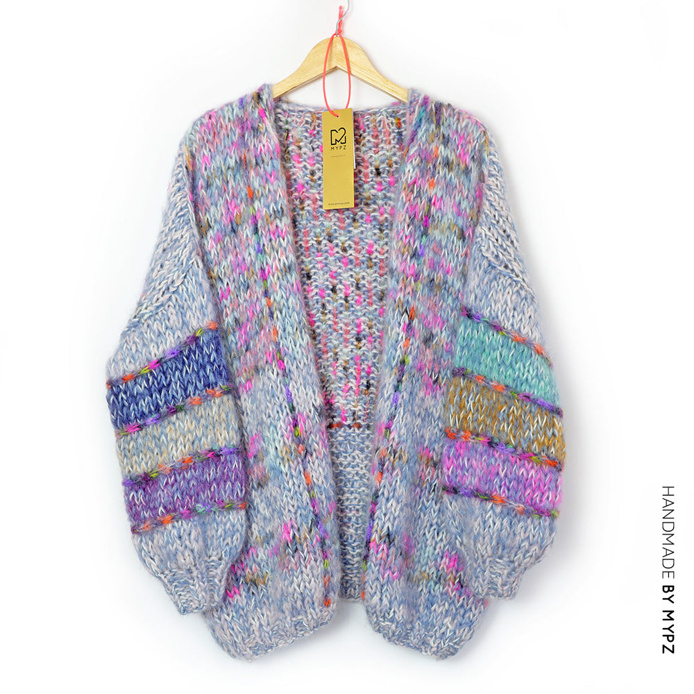 MYPZ Chunky Mohair-Wool Cardigan Vibrant
