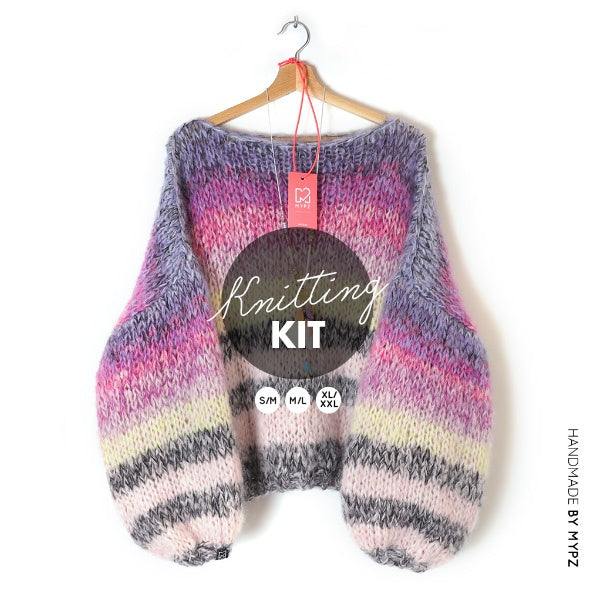 MYPZ knitting kit chunky mohair pullover Mustang no12