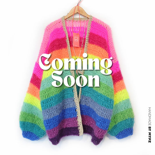 Crochet kit - Chunky Mohair cardigan Bowie (ENG-NL-DE)