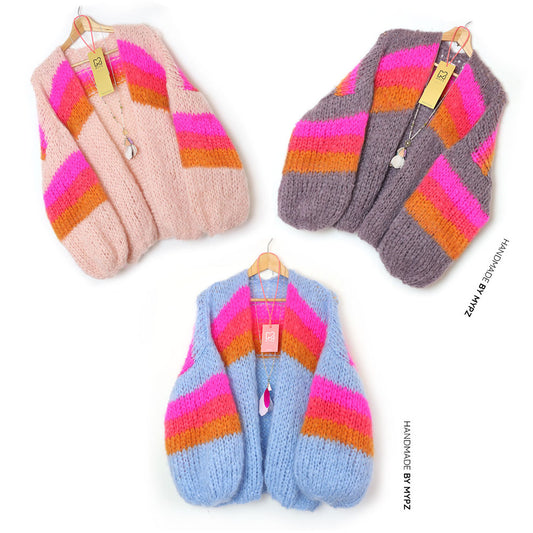 Knitting Kit – MYPZ Chunky Mohair Cardigan Fluffy Cloud No.15 (ENG-NL)