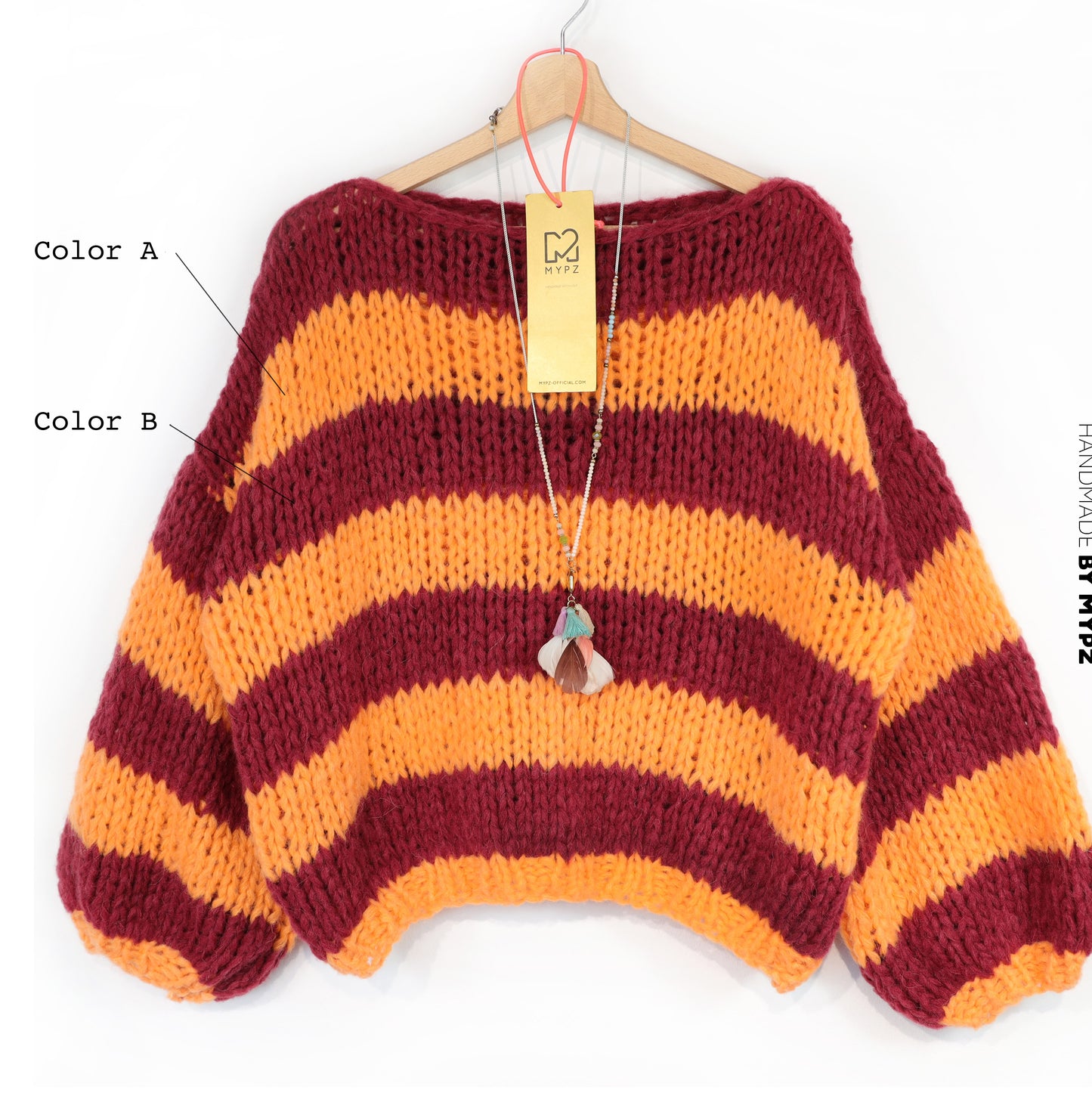 Design your own kit - Knitting Kit MYPZ Chunky Alpaca Pullover No15 – Beginner (ENG-NL-DE)