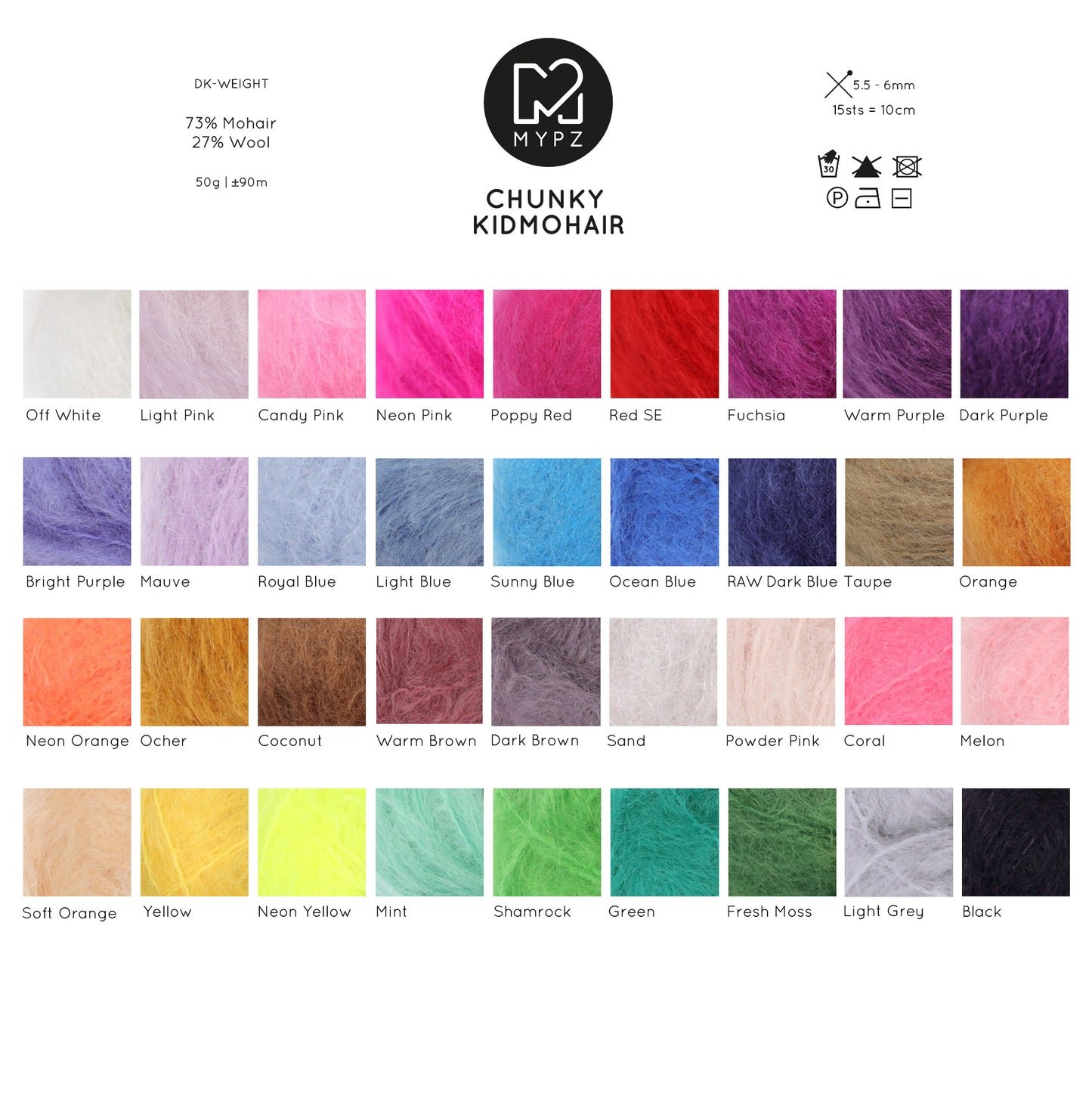 Design your own kit - Knitting Kit MYPZ Chunky Mohair Cardigan Gradient  No.15 (ENG-NL-DE)