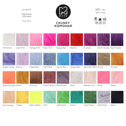 Design your own kit - Knitting Kit MYPZ Chunky Mohair Cardigan Gradient  No.15 (ENG-NL-DE)