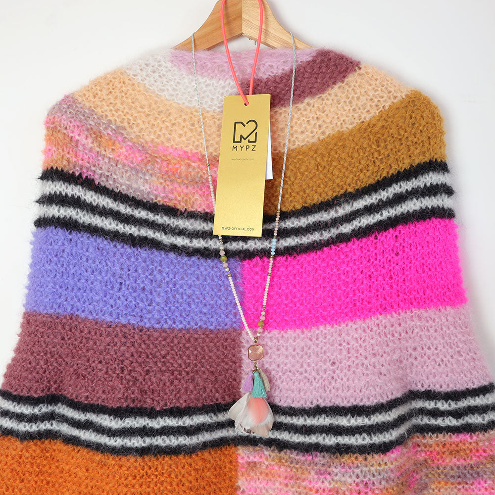 Knitting Kit - Cosy Cuddle Mohair Shawl Pecan No6 (ENG-NL)