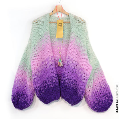 MYPZ Chunky Alpaca Cardigan Desert Bloom