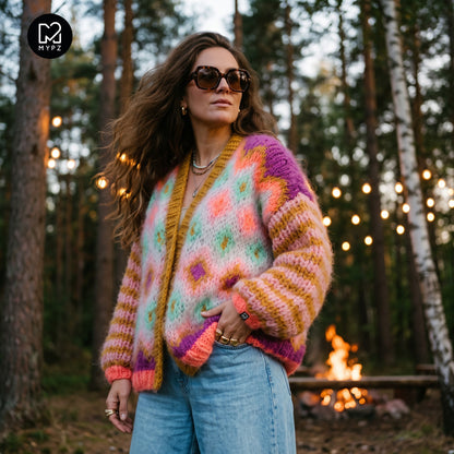 Knit pattern – Chunky Mohair Jacket Flora No.12 (ENG-DE-NL-ES-FR-IT-DA-SV-NO)