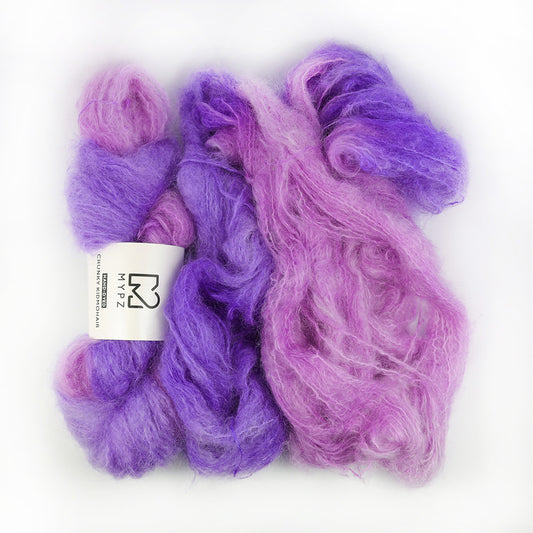 MYPZ Chunky kidmohair – hand-dyed Purpleicious