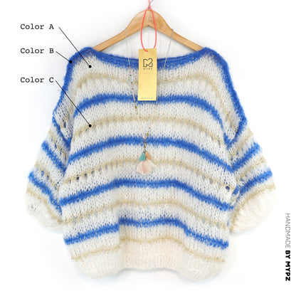 Design Your Own Kit – Knitting kit MYPZ Light Mohair Striped Top No10 (ENG-NL-DE)