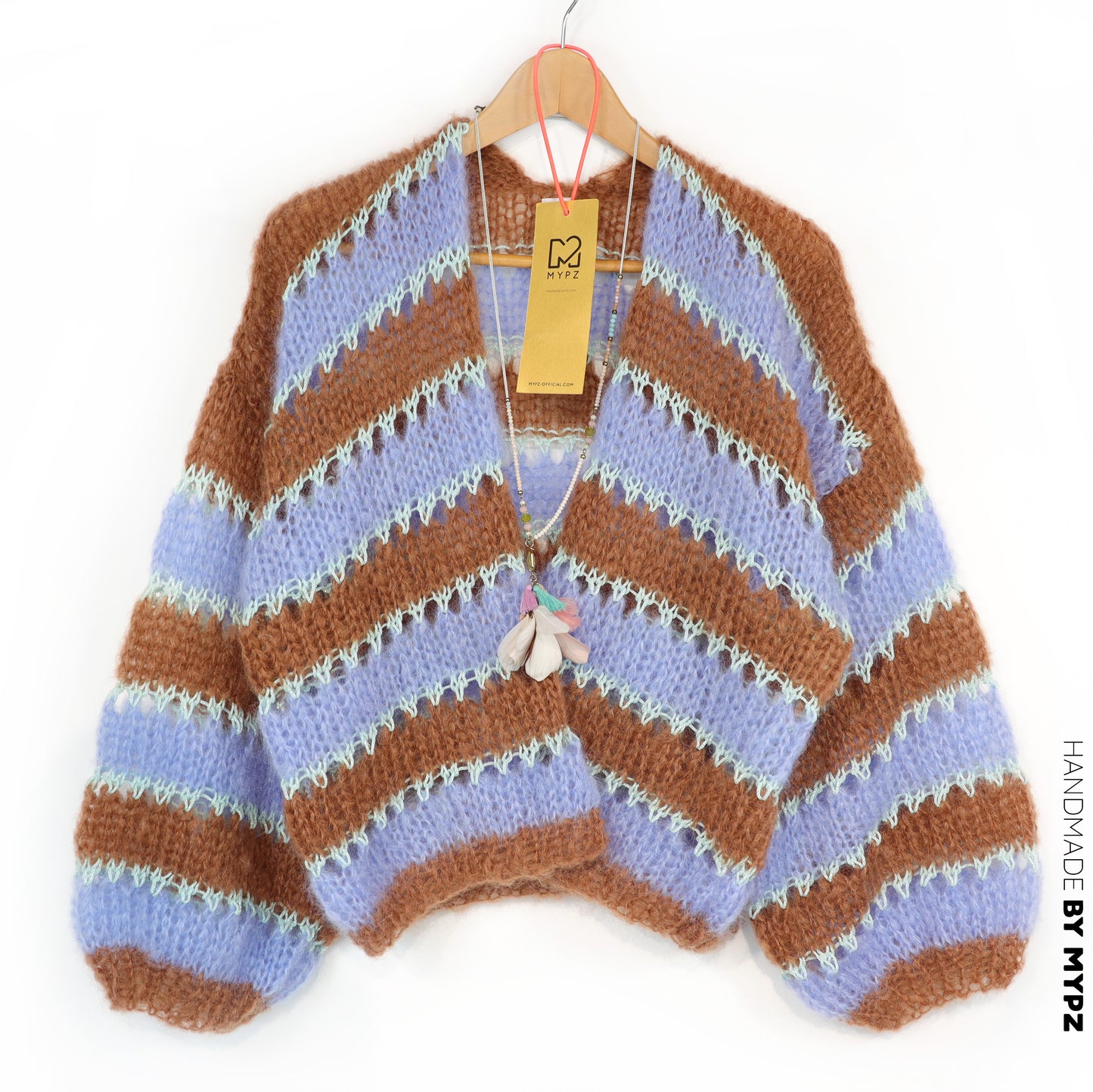 Knitting kit – MYPZ Light Mohair Cardigan Royal Coco No10 (ENG-NL-DE)
