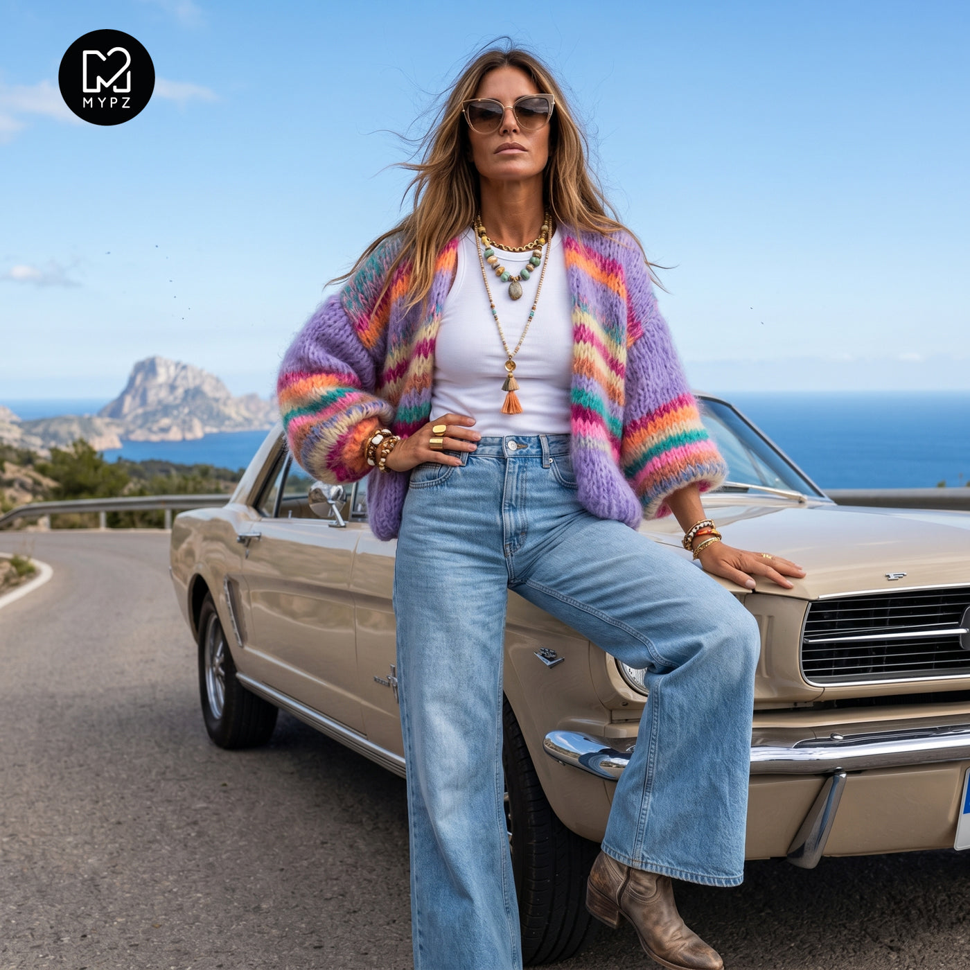 Knitting Kit – MYPZ Short Chunky Mohair Cardigan Madeira No.15 (ENG-NL-DE)