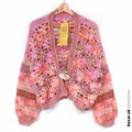 Crochet pattern - MYPZ Short Wildflower cardigan Pecan (ENG-DE-NL-ES-FR-IT-DA-SV-NO)