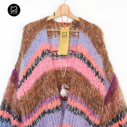 MYPZ Chunky Mohair Cardigan Tiger