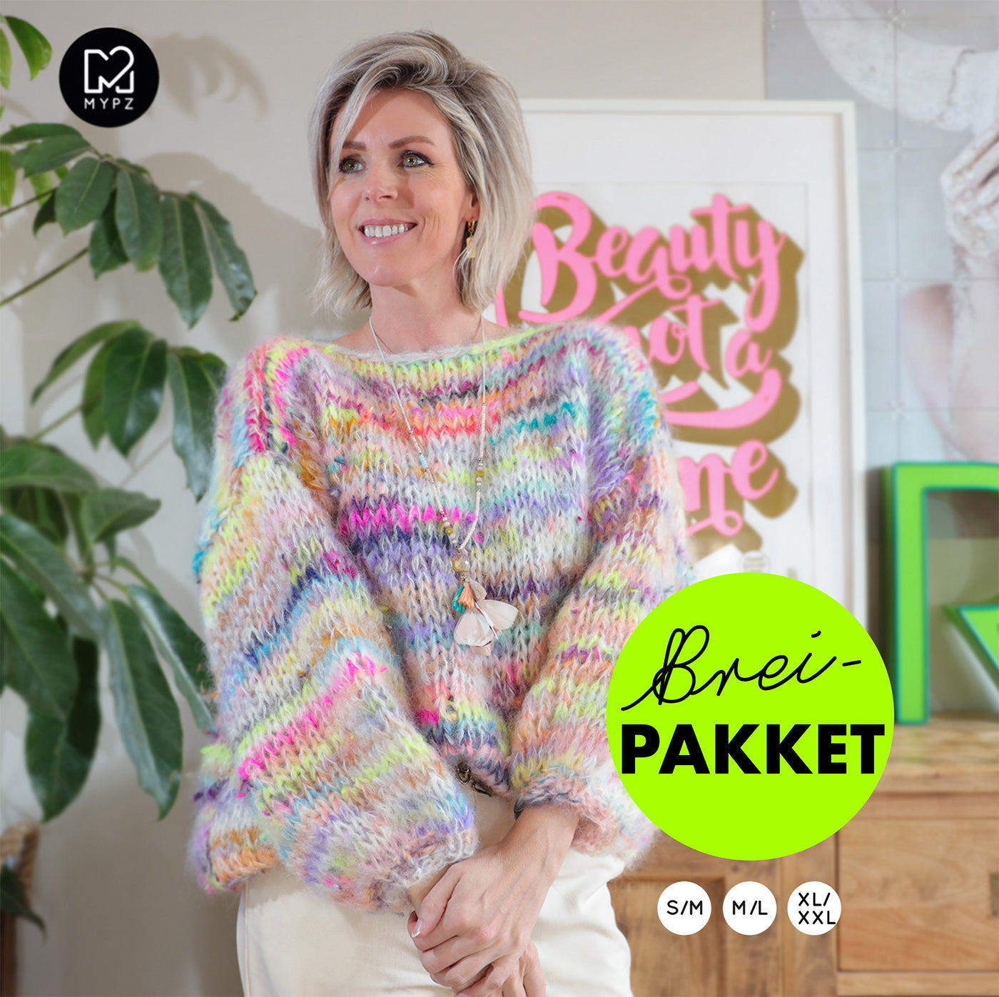 Knitting Kit – MYPZ Basic Chunky Pullover Scrap No15 (ENG-NL-DE)