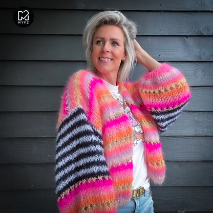MYPZ Light Mohair Cardigan Pink Magic