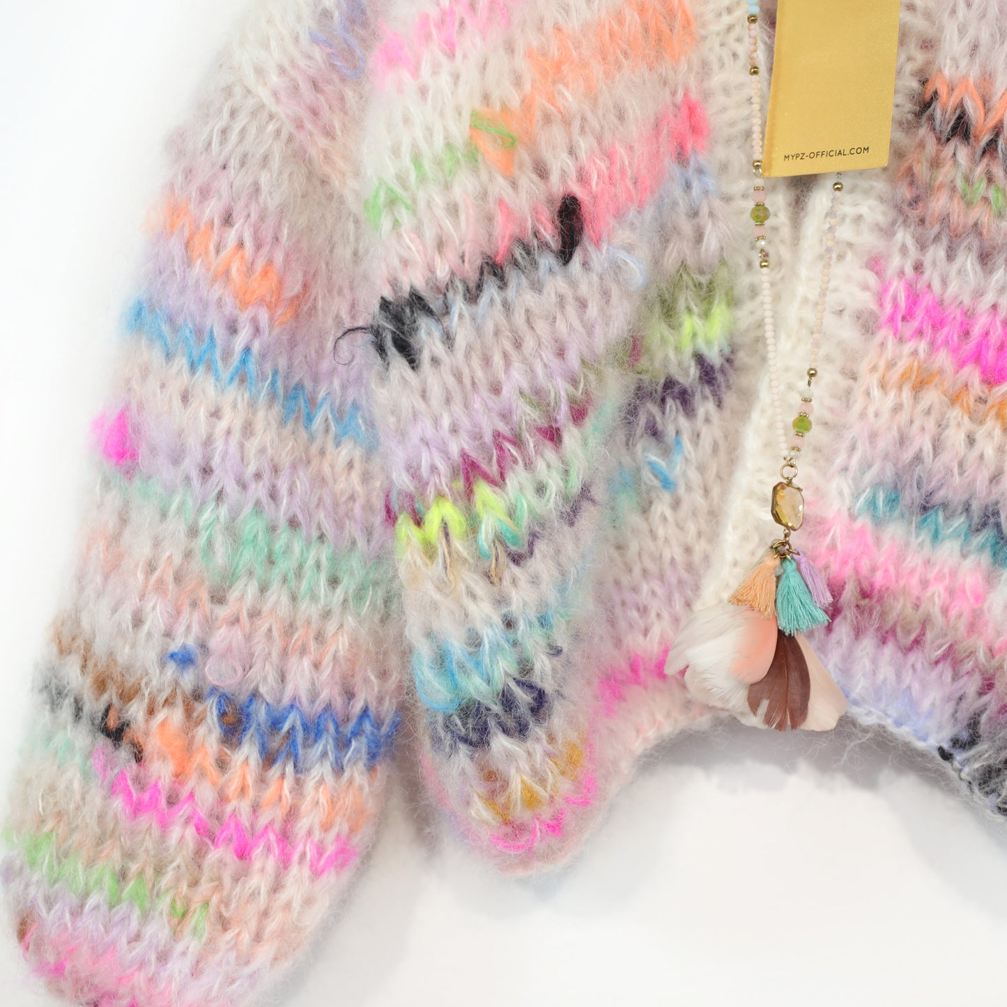 Knitting kit – MYPZ Chunky Mohair Cardigan Scrap Yarn for kids No12 (ENG-NL-DE)