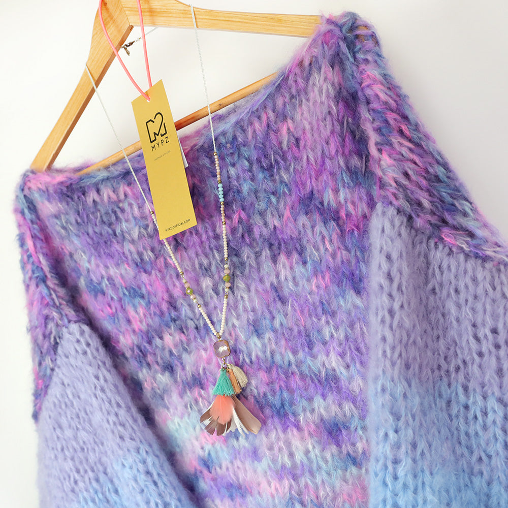 Knitting Kit – MYPZ Basic Chunky Pullover Heliotrope No15 (ENG-NL-DE-FR-ES)