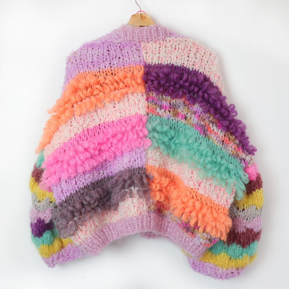 Knitting kit - MYPZ Short Chunky mohair cardigan Rio no10 (ENG-NL)