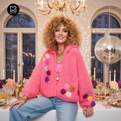 Coral Hoodie cardigan