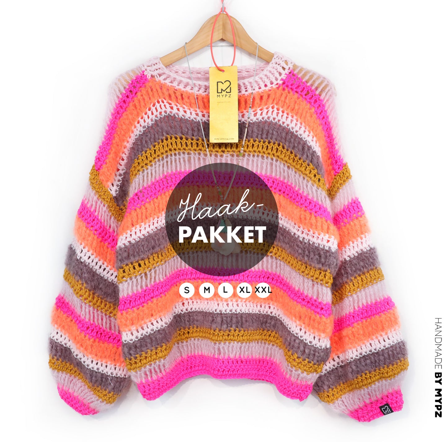 Crochet kit – MYPZ Chunky pullover Georgie (ENG-NL-DE)