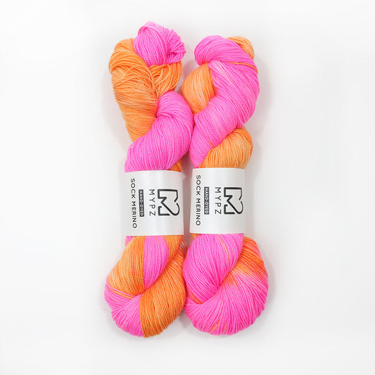 MYPZ Sock Merino – Orange-Pink