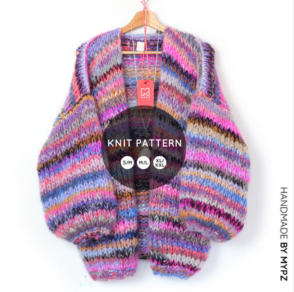 Knit pattern - MYPZ basic chunky mohair cardigan Flirty Red No.15 (ENG-NL-DE)