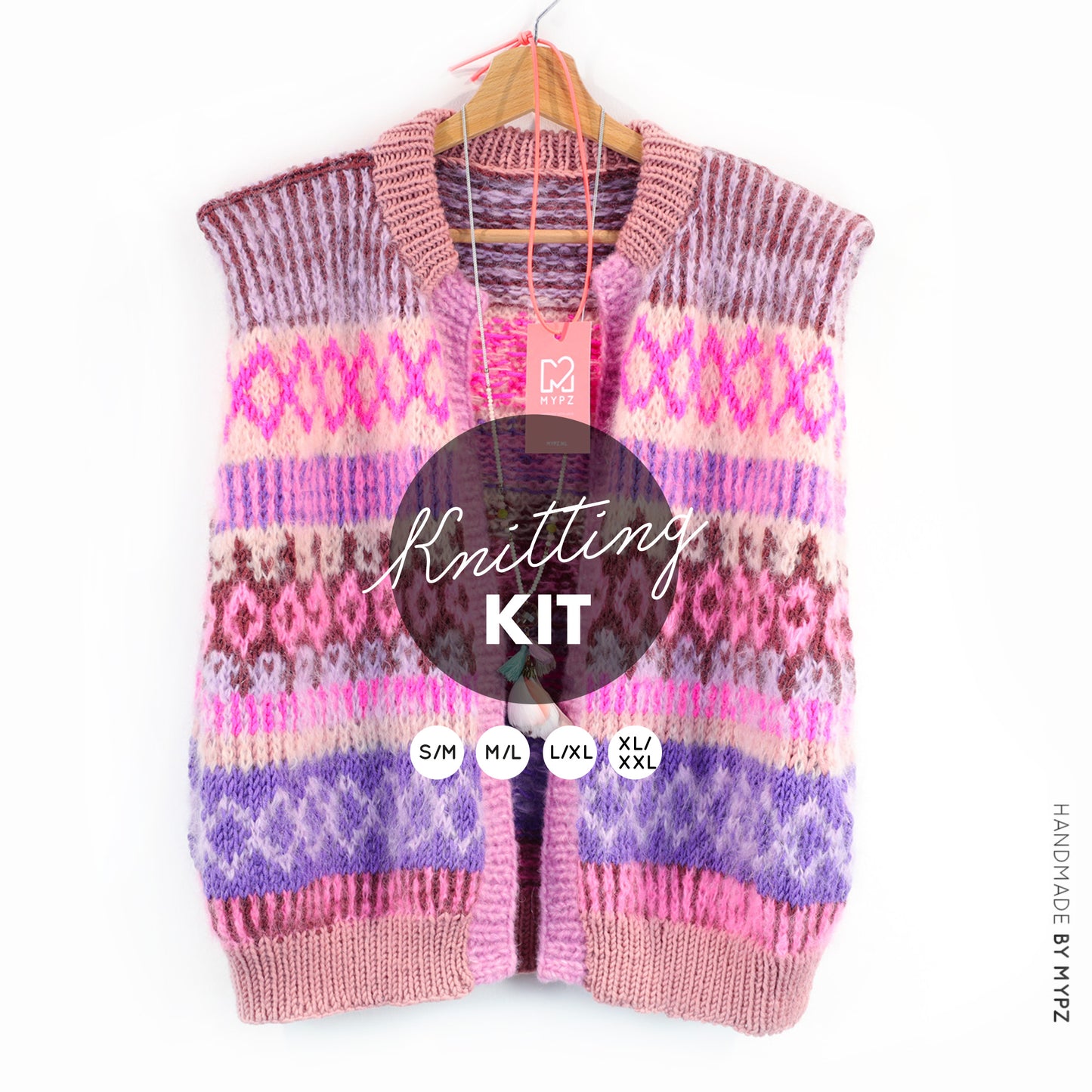 Knitting Kit – MYPZ Nordic vest True Love No6 (ENG-NL-DE)