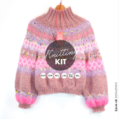 Knitting Kit – MYPZ Nordic top-down sweater Lovely No6 (ENG-NL-DE)