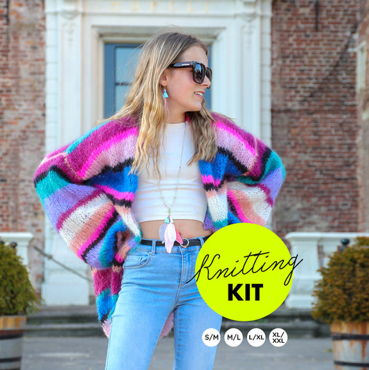 Knitting kit – MYPZ Basic Light Mohair Cardigan Asher No10 (ENG-NL)
